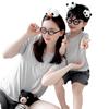 Children's Pajamas Summer Thin Short-sleeved Casual Boys and Girls Set Family Home Wear Set
