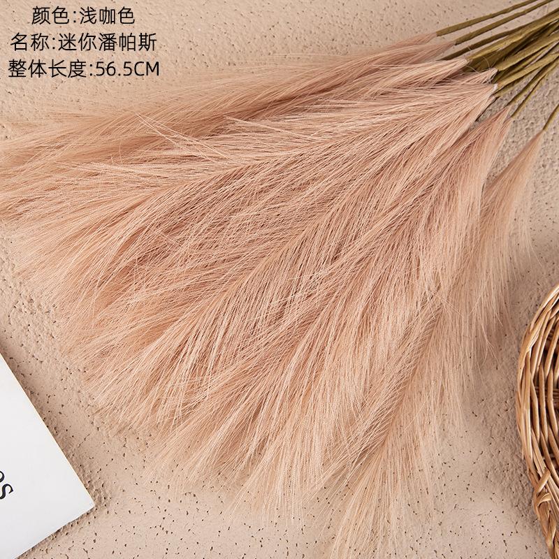 Artificial Flower Mini Pampas Reed Grass INS Wind Simulation Flower Manufacturer Home Decoration Wedding Wholesale