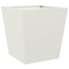 VidaXL Planter White 40x40x40 Cm Steel, Outdoor Planter, Flower Box, Garden Box, Patio Planter, 851054