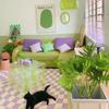 Fashion Minimalist Retro Checkerboard Living Room Large Area Trendy Carpet Bedroom Girl Color Decoration Fluffy Thick Soft Rug