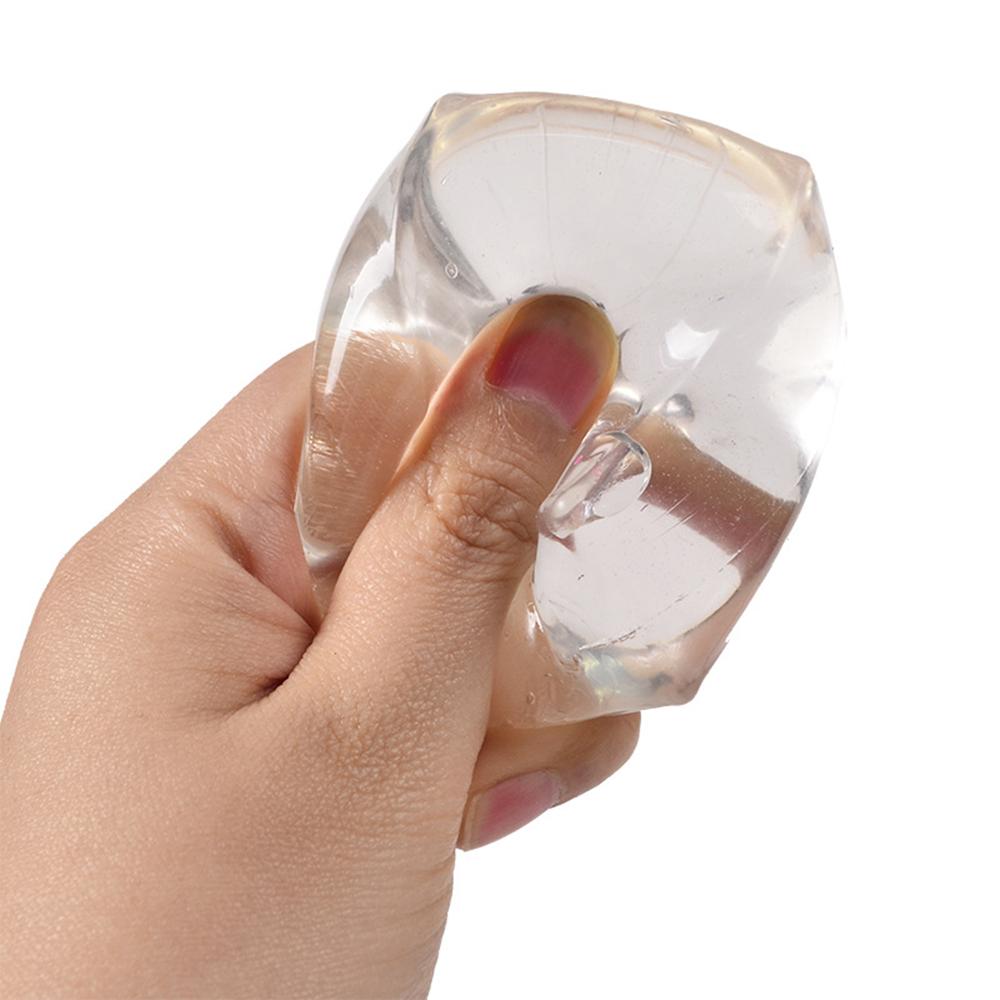 Transparent Ice Cube Sensory Fidget Toy - Soft Squeeze & Stretch Stress Relief Toy For Adults & Kids, Random Color, 1 Pack