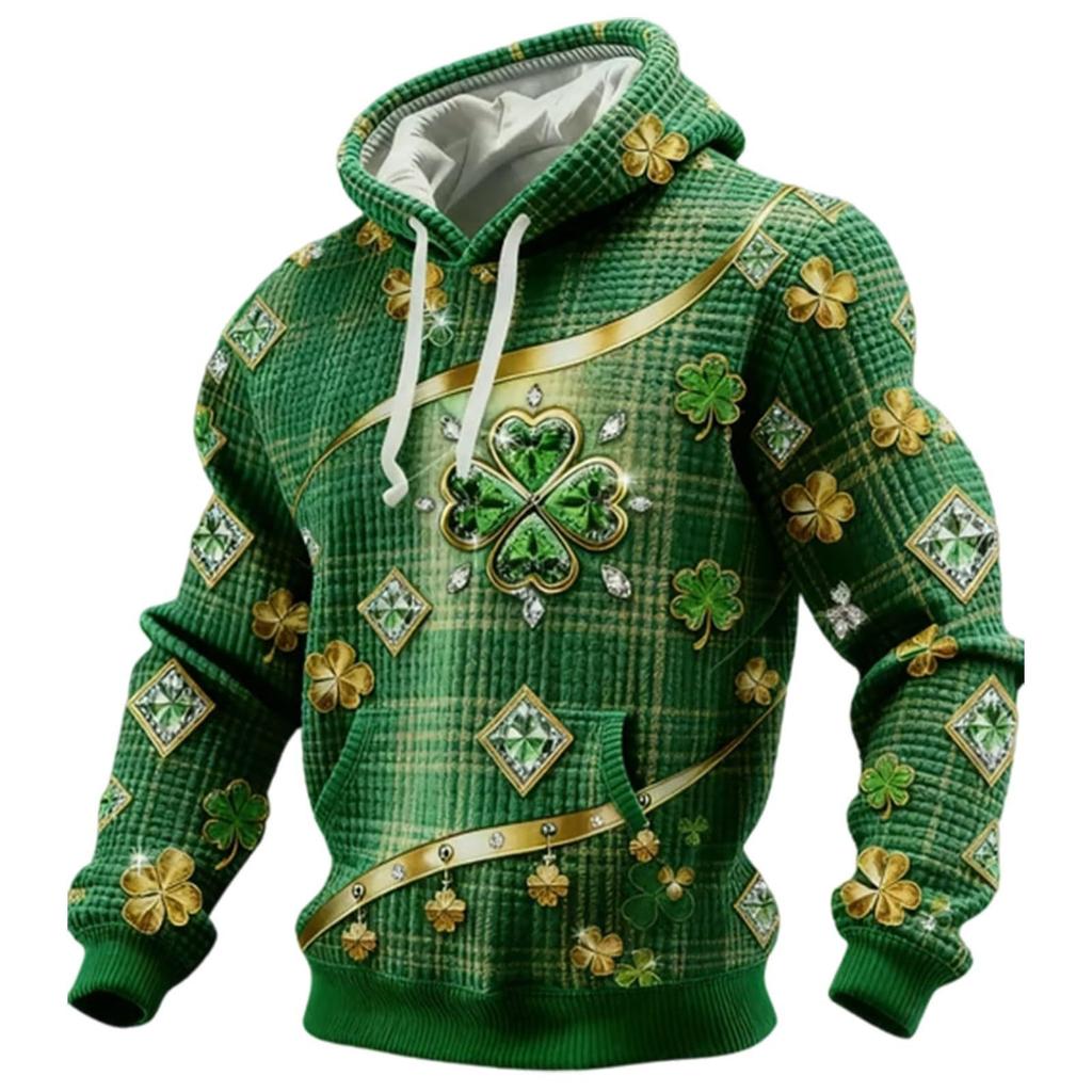 Herren Irisch Freizeit Grafik Strickpullover Freizeithemd Urlaubsoutfit