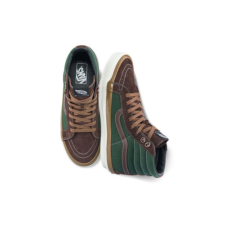 Vans OG Sk8-Hi LX Table Scraps Brown Unisex Sneakers Green VN0A5FBFBGS