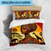 African Women 3pcs Bedding,Including 1pc Duvet Cover And 2pcs Pillowcases Perfect for Christmas,Ideal for Bedroom, Dormitory