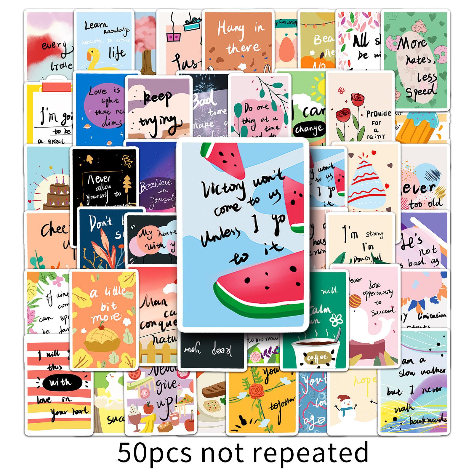 

50 поощрительных открыток, граффити, оригинальные мультфильмы, английские детские открытки, чехлы для телефонов своими руками, наклейки на чемодан