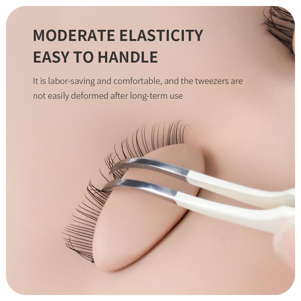 ANNAFRIS Stainless Steel High Precision False Eyelash Tweezers Straight Curved Pointed Tip Tweezers Lash Extension Makeup Tools