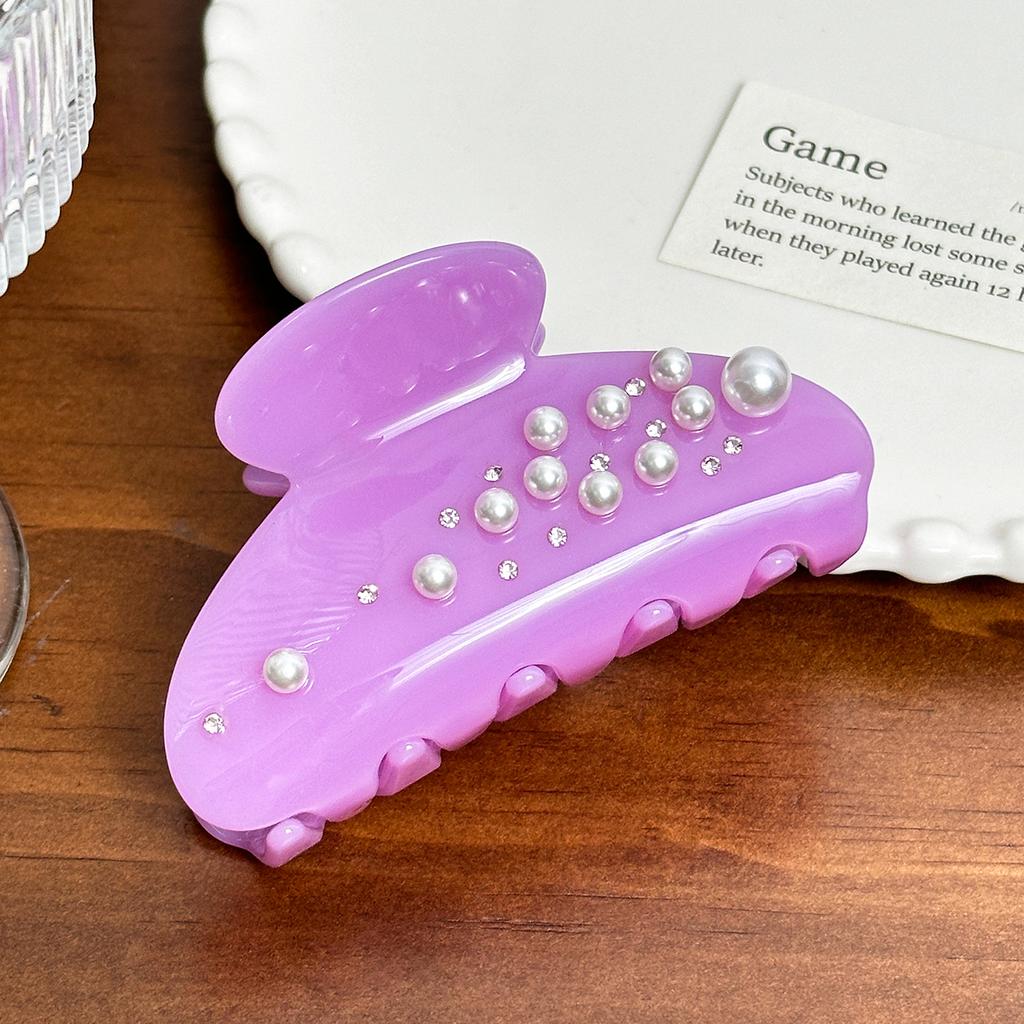 Doweisi Pearl Sophisticated Decorated Hair Claw Clip Designed For Elegant Women