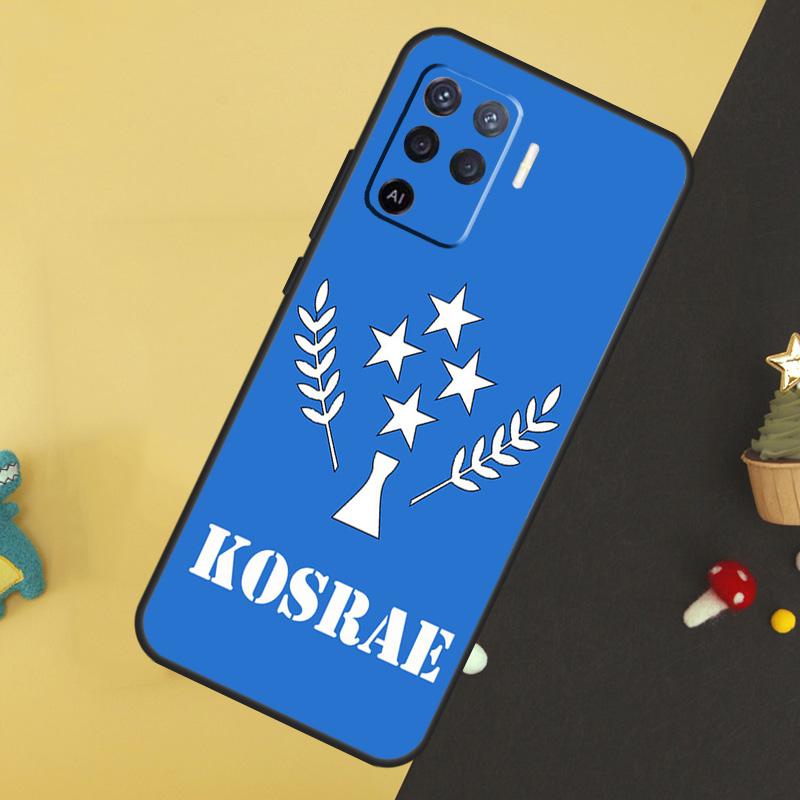 Kosrae Flag Case For Oppo A96 A76 A16 A17 A57 A60 A40 A80 A18 A38 A58 A78 A98 A15 A54 A74 A94 A6 A5 Pro