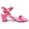 Pristine Valentino Garavani Sandals Rockstud Leather Pink Leather 37.5 XW2S0CR2 Used