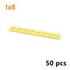 DIY Thin Figures Bricks 1x8 Dots Building Blocks 9 Colors Educational Creative Size Compatible With 3460 Toy For Children 50pcs