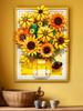 Non-Toxic Knew Built 3D Sunflower Po Frame Building Block Toys-Holiday Gifts For Children' Room Decorcreative Diy For Tv Background Wall