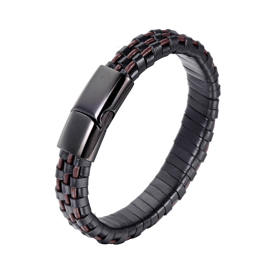 Korean version of fashion fashion jewelry, men's bracelets, leather rope woven bracelets