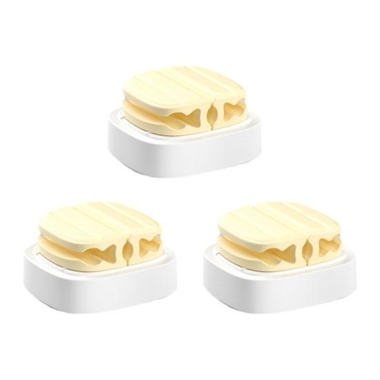 

3 Pcs 3-in-1 Cord Organizer Spring Clip Holder Desk Cable Organizer Clips Adhesive Adjustable Wire Holder for Charger Wire USB Cord Desk Accessories 3pcs жовтий