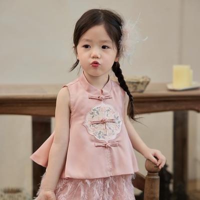 LUSON Children's Clothing Girls' Summer New Chinese Vest
