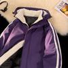 2025 Winter Hooded Loose and Versatile Windproof and Cold Cotton-padded Clothes for Men and Women Hooded Solid Color Couple Cotton-padded Clothes