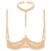 Women Sexy Lace 1/4 Cups Push Up Bra Lingerie Adjustable Spaghetti Straps Bra Sexy Underwear