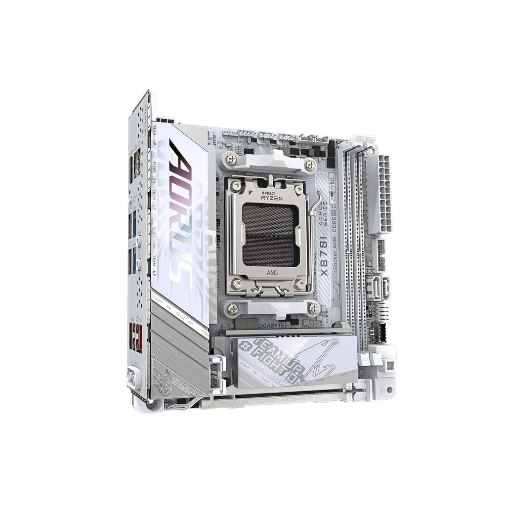 GIGABYTE X870I AORUS PRO ICE - AMD Ryzen White Mini-ITX Gaming Motherboard MB6574