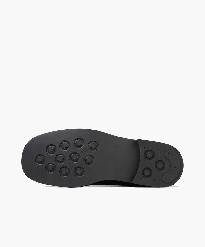 Firenze Atelier [Vibram] Minimal Line Suede Hidden Zipper Zip-Up Boots 9800-Qs [Black]