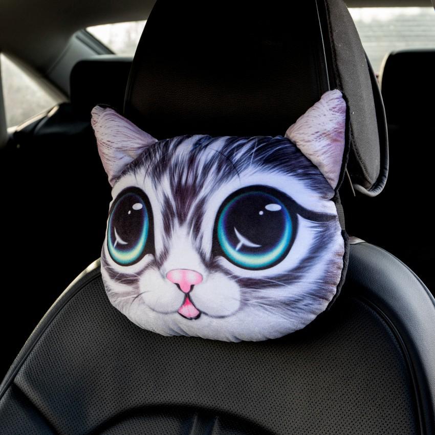 Dog Cat Car Neck Pillow Seat Belt Shoulder Pad Car Neck Pillow Travel 3D Animal Neck Cushion Universal Car Accessory Cartoon