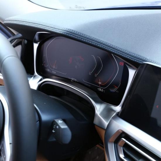 ABS Silver Dashboard Speedmeter Frame Trim Cover For BMW 3 Series G20 -