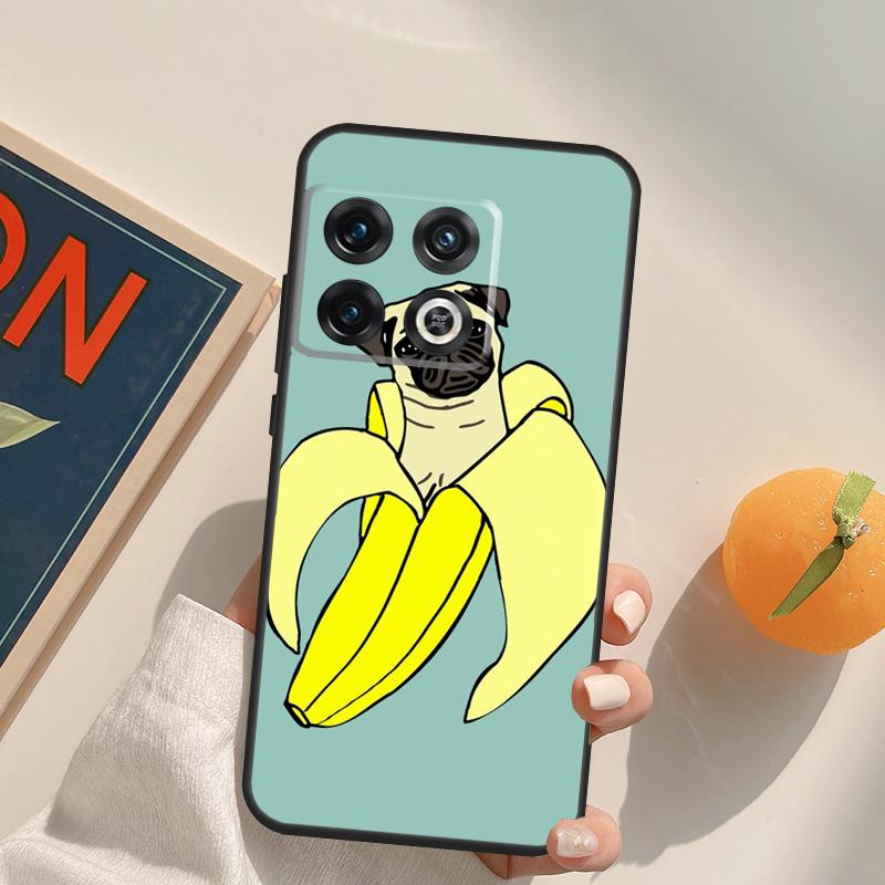 Funny Cartoon Pug Case For OnePlus 13R 12R 10R 13T 10T 11 12 13 15 OnePlus Nord 5 CE 2 3 4 Lite N20 N30 Cover