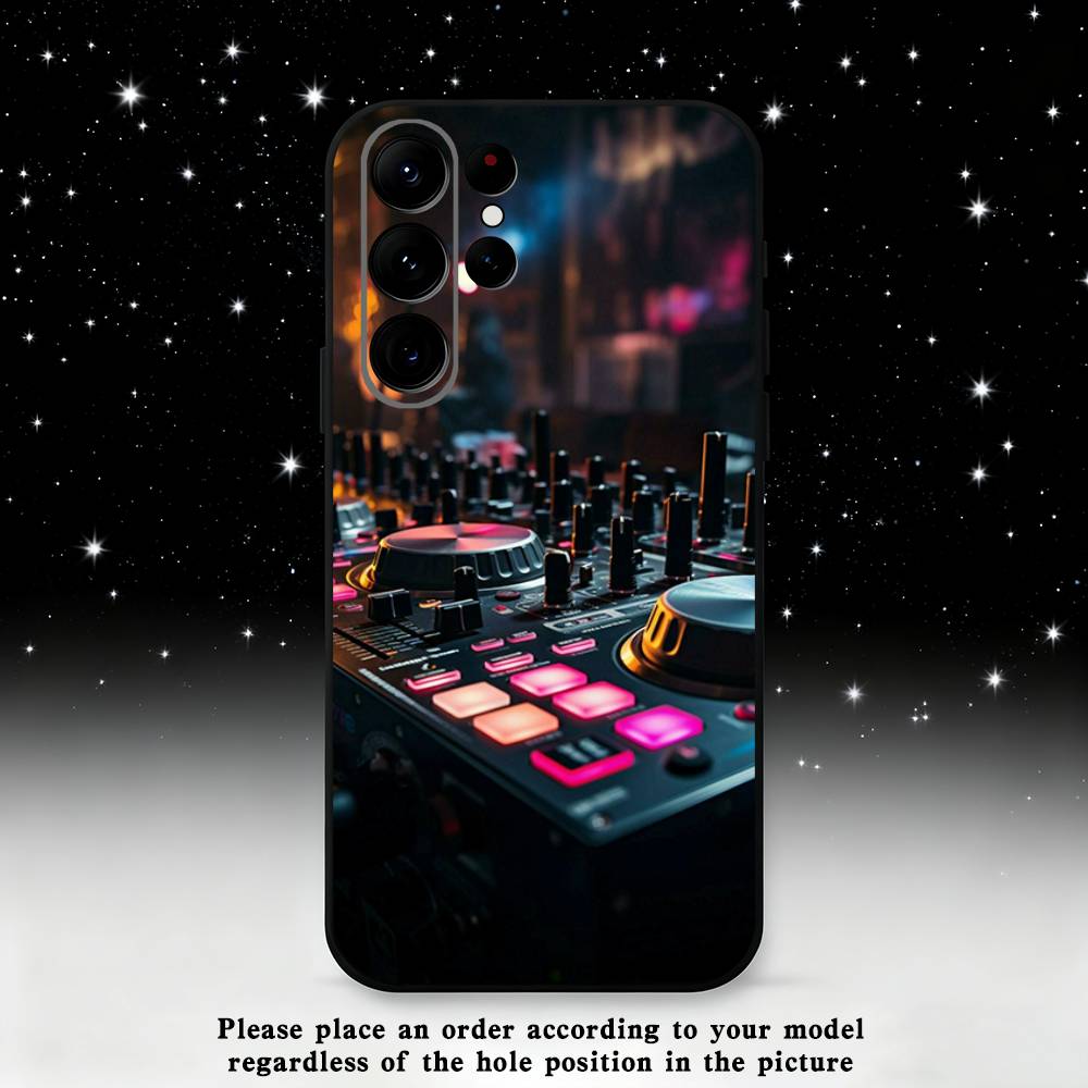 

DJ Mixer Music Phone Case For Samsung S 25,24,23,22,30,21,10,9,Ultra,Plus,Lite,FE,4,5 G Black Soft Case Samsung S21lite