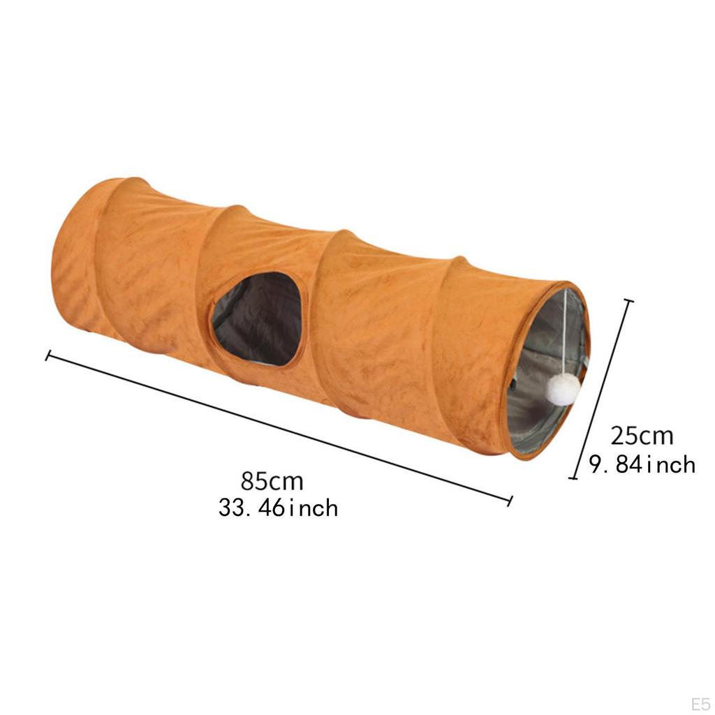 Cat Tunnel Play Tent Folding Convenient for Indoor Cats Pet Supplies with Ball Bunny