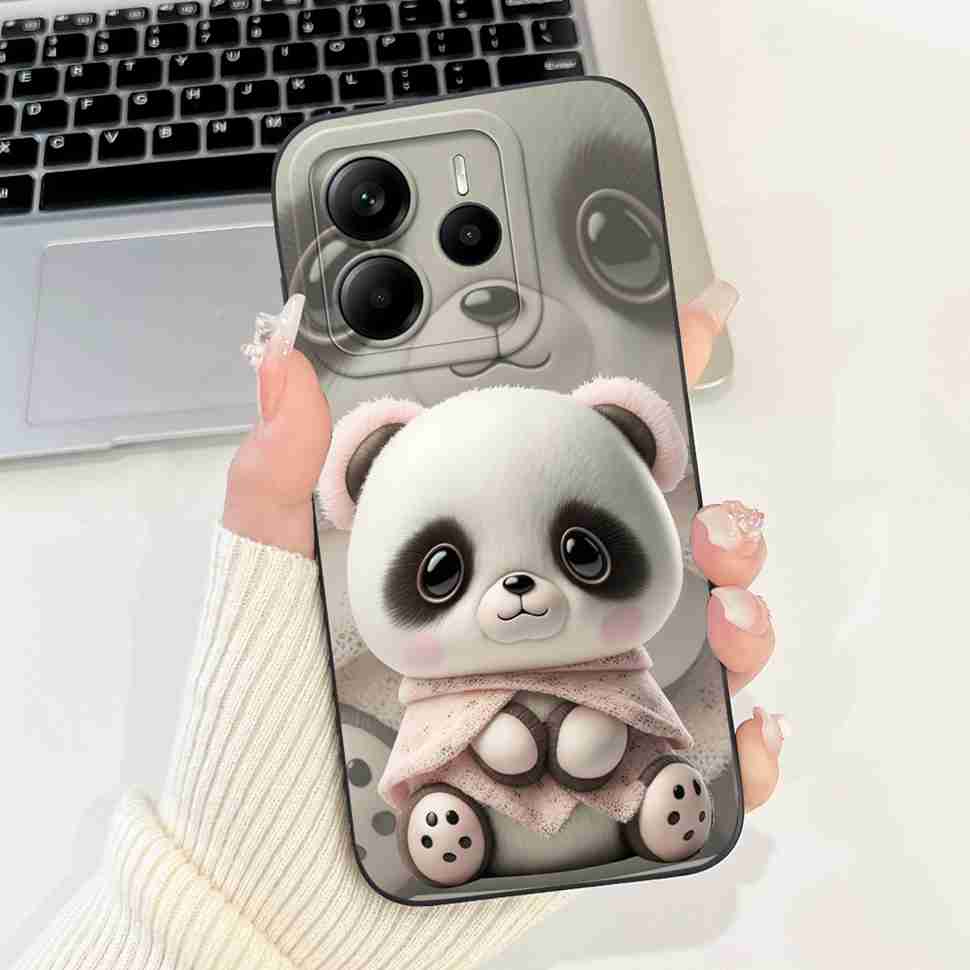 For Xiaomi Redmi Note 14 5G Case Panda Pattern Cover Soft Silicone Phone Case For Redmi Note 14 Note14 5G Fundas 6.67"