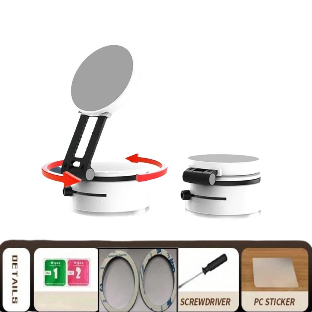 Double-Sided Magnetic Car Phone Holder 360° Rotatable Vacuum Suction Cup Mount for iPhone 16-12 Pro Max Samsung Xiaomi