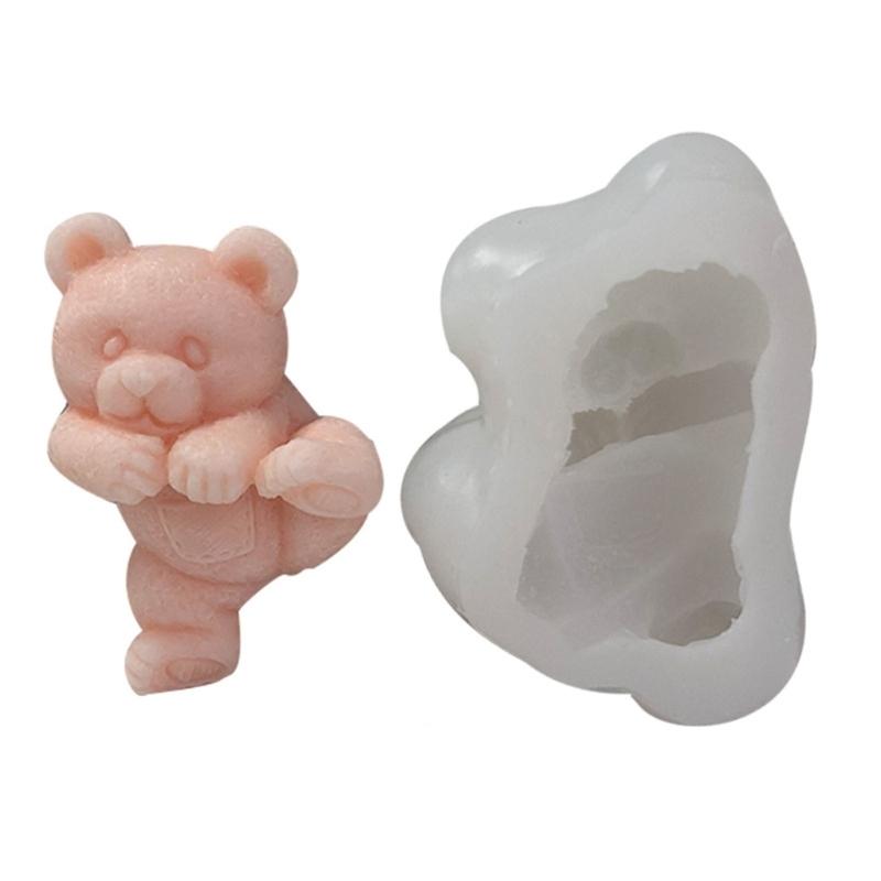 3D Bear Cat Ice Cube Molds Reusable Silicone Molds for Candy Chocolate Soap 3D Ice Cube Maker Bear Shape Ice Cubes Mold
