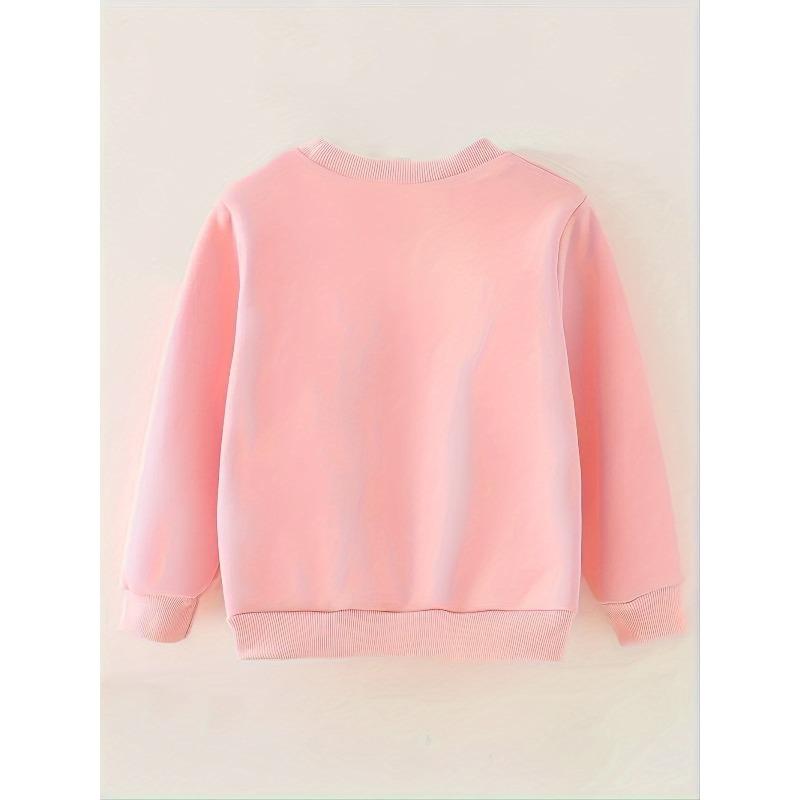 European sizes Kids' Fashionable Comfortable Cute Unicorn Holding Star Print Crew Neck Sweatshirt | Casual Style, Slight Stretch Fabric