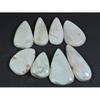 08Pcs Natural Scolecite Pear Cabochon Loose Gemstone Lot 218Cts. A-765