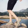 Men’s Outdoor Hiking Shoes Grey Driving Shoes Khaki Casual Slip on Summer Black Mesh Shoes Plus Size 45 46