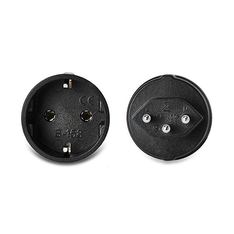 European France To Plugs Travel Adapter 3 Pin Plug 10A 250V Power Plug Eu To Switzerland Electrical Plug