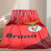 1pc SL Benfica Blanket, Home Printed Throw Blanket - Soft Blanket Gift for Family, Washable Sofa Bed Blanket