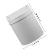 Mini Desktop Trash Can with Lid, Plastic Mini Swing Waste Bin for Home and Office Use, Small Gray Countertop Garbage