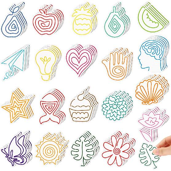 Crtiin 100 Pcs Sensory Strips Anxiety Calm Mindfulness Stickers Fidget Stress Breathing Sensory Sticker Different Textures Rough Tactile Tape for
