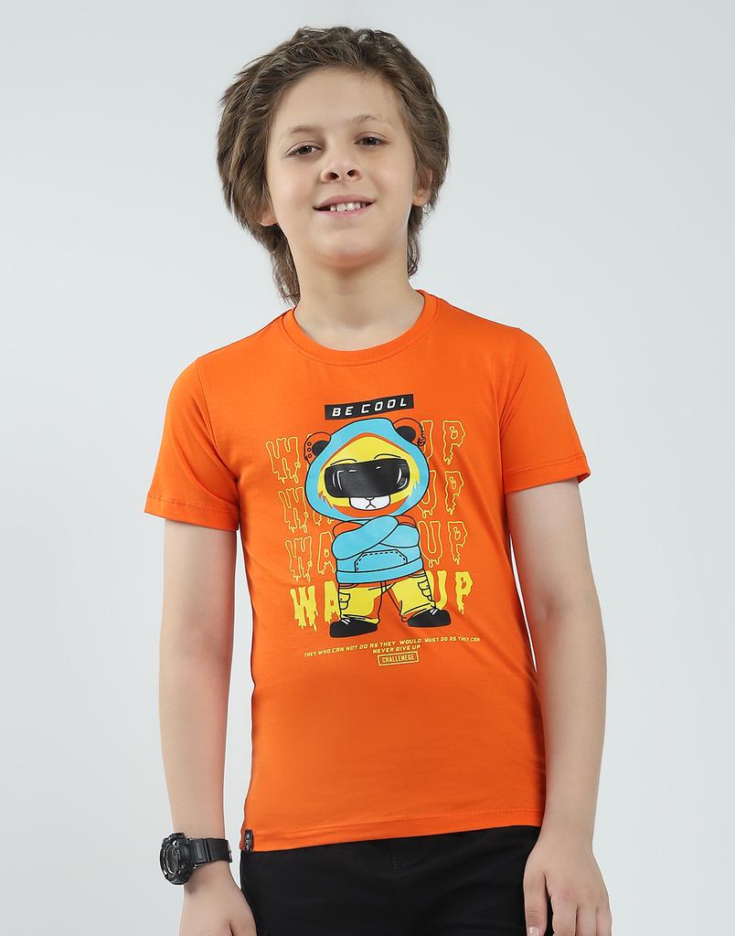 Jungen T-Shirt mit Print | Halbarm | Rundhalsausschnitt | Freizeit-T-Shirt für Jungen