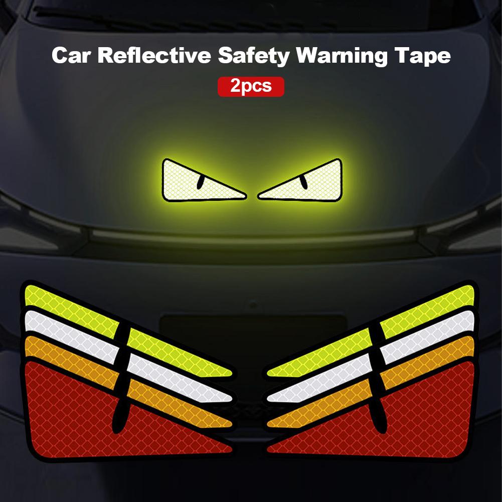 

1 Pair Car Reflector Sticker Night Driving Safety Decal for Auto Truck Motorcycle Trailer Eyes Reflective Safety Warning Tape