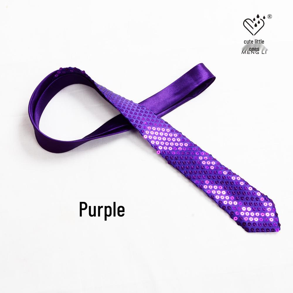 Korean Slim Fit Sequin & Beaded Tie for Men & Women - Formal Wear, Wedding, Party, Performance