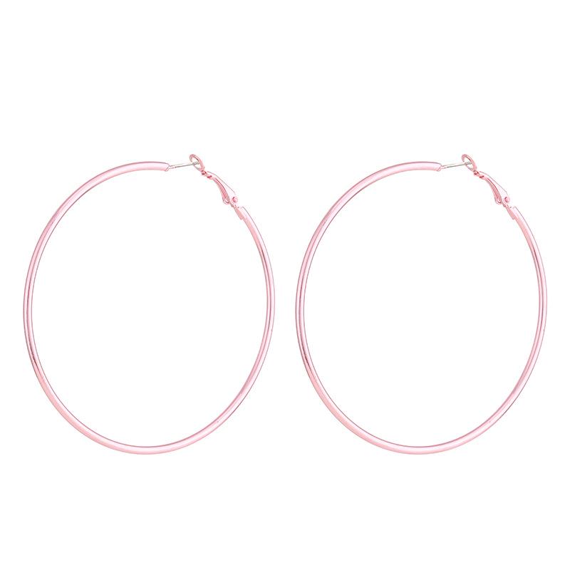 Kenjie Iridescent Electroplated Classic Hoop Earrings for Women - Colorful Punk Retro Style.