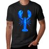Blue Lobster Tshirt Funny T Shirt Summer Clothes Anime Fitted T Shirts For Unisex Teenagers Black Tshirt Summer