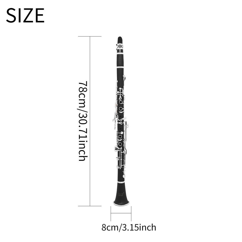 Bb Clarinet 17 Keys 6 Rings Bakelite Blackwinds Professional Clarinet Set Woodwind Instruments Double Regulator with Sax Case