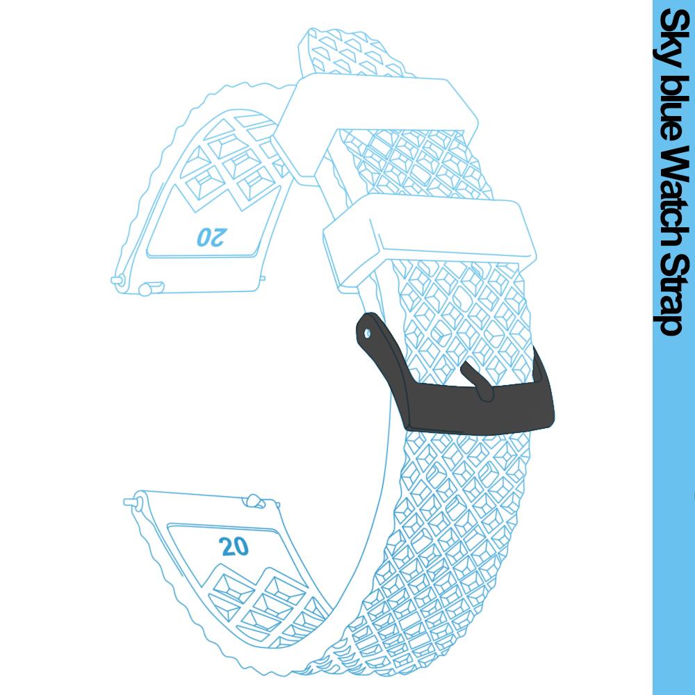 20mm/22mm Honeycomb Pattern FKM Rubber Watch Band Quick Release Spring Bars For Seiko SRP775Sweatproof Durable Replacement Strap