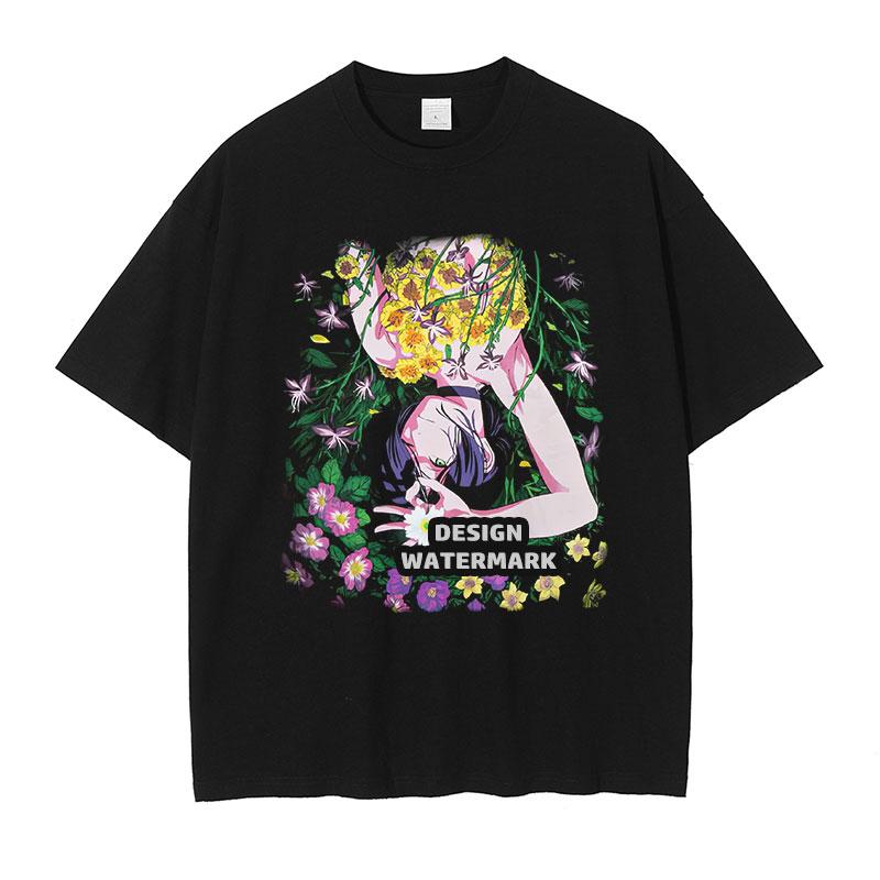 Anime Reze Y2k Trička Oversized Vintage Muž s motorovou pilou Tričko Manga Power Tričko Makima Denji Pochita Horní díly Trička Muž Bavlna