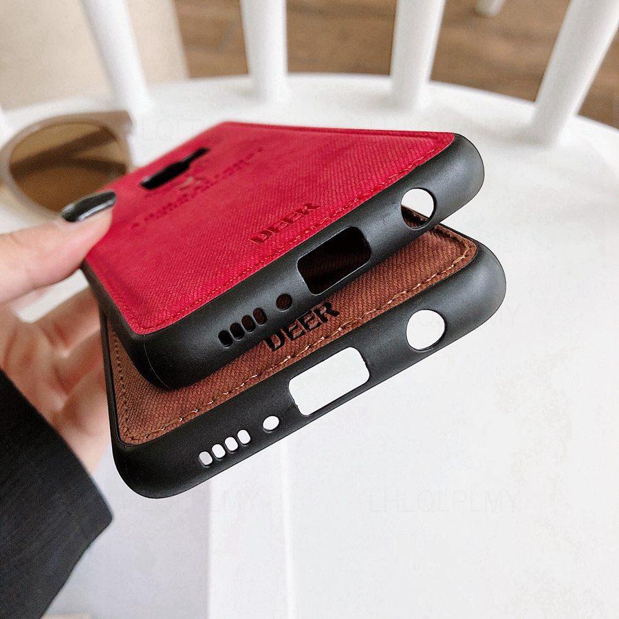 Fabric Cloth Soft Silicone Case For Samsung Galaxy A37 A57 A17 A16 A15 A25 A35 A55 A52 A32 A14 A34 A54 5G A26 A36 A56 S24 FE S25 S23 S26 Deer Cover