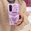 Sött 3D Fjärilsställ Telefonfodral för Samsung Galaxy S22 23 24 25 Ultra 24 25 Plus A56 A36 A26 A16 A15 A14 Fodral Baksida
