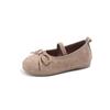 Kinder Matte Leder Flache Schuhe Weiche Sohle Rutschfest Bequeme Passform Slip-On Design mit Schleifenakzent für Kleinkinder und Kinder Freizeitkleidung