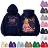 Felpa con cappuccio unisex leggera a maniche lunghe con stampa per l'uso quotidiano casual