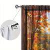 2pcs Autumn Sunshine Forest Red Leaf Scenic Printed Curtains - Artistic Home Decoration Curtains, All Season Decorative Curtains